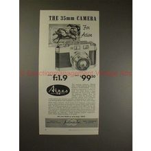 1957 Aires 35-III Camera Ad - 35mm Camera for Action!!