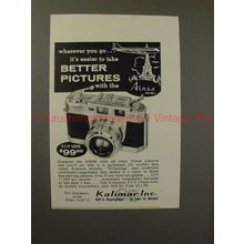 1957 Aires 35-IIIL Camera Ad - Wherever You Go, Easier!