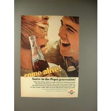 1964 Pepsi-Cola Soda Ad - Come Alive!