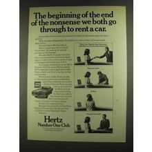 1972 Hertz Rent-a-Car Ad - The Beginning of the End