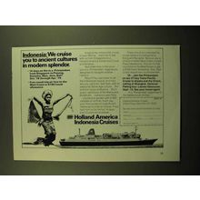 1978 Holland America Indonesia Cruises Ad - Splendor