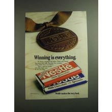 1984 Nestle Milk Chocolate with Almonds Candy Bar Ad