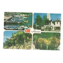 ALANYA, multiview, TURKEY unused vintage postcard 1987 #