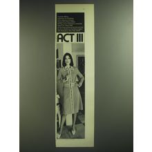 1974 Act III Shirtdress by Nancy Ebker Ad - A gentle ribbing separates