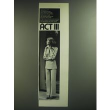 1974 Act III Belted Tunic Suit by Nancy Ebker Ad - Stitched to a V
