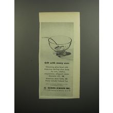 1952 Georg Jensen Glass Bowl Ad - Gift with many uses