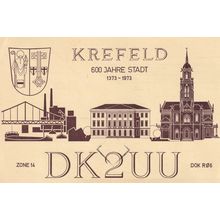 Krefeld Dusseldorf 1970s QSL Postcard Radio Card