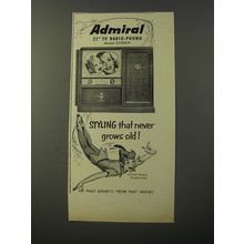 1953 Admiral Model 322DX16 Television Ad - Walt Disney's Peter Pan