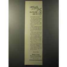 1953 Merrill Lynch Ad - Danger Signs