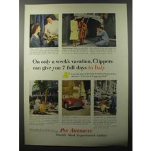 1953 Pan American Airlines Ad - On only a week's vacation