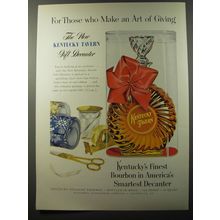 1953 Kentucky Tavern Bourbon Ad - For those who make an art of giving