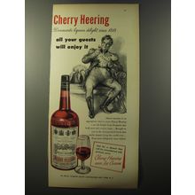 1953 Cherry Heering Liqueur Ad - All your guests will enjoy it