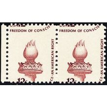 1594, Mint NH 12¢ Perf Shift Error Pair of Stamps - Stuart Katz
