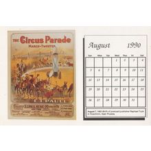 The Circus Parade Military Ballroom March Dance Calendar Postcard