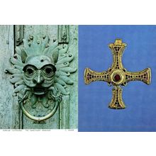 St Cuthbert's Cross Durham Cathedral Coffin History Knocker 2x Postcard s