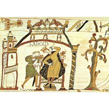 Tapisserie de Bayeux Harold is Told the Appearance of a Comet Postcard
