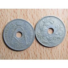 Belgium 1929 25 Centime Belgie (Dutch - Flemish Text) Coin