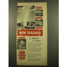 1961 New Zealand Government Travel Commissioner Ad - A world in itself