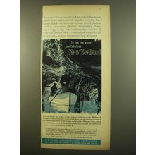 1961 New Zealand Government Travel Commissioner Ad - To see the world