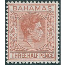 Bahamas 1948 1½d pale red-brown SG151a MNH