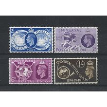 GB.75th Anniversary of Universal Postal Union set of 4.Mounted Mint.Jul25b