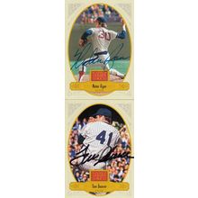 NOLAN RYAN & TOM SEAVER AUTO 2012 NEW YORK METS ALL-STAR WORLD CHAMPION PLAYERS