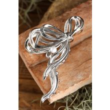 Silvery Pearl Decor Bow Knot Alloy Hair Claw Clip