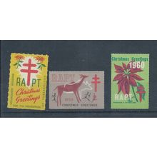 Rhodesia Stamps 1956, 1959 & 1960 cinderellas RAPT labels MNH (N878)