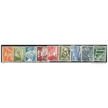 1949 9 different values - #484 fine used (o)