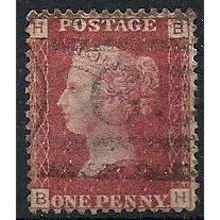 1858 SG43 1d Red Plate 110 Good/Fine Used Check Letters "BG".
