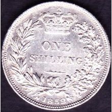 1852 Great Britain 1 Shilling Silver Coin
