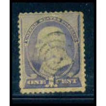 Used 212 1c Benjamin Franklin Barely Clears C3709