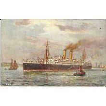 Orient Line RMS ORMONDE Company Art Postcard by Tuck