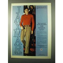 1971 Jaymar Slacks Ad - The No-Quit-Knit