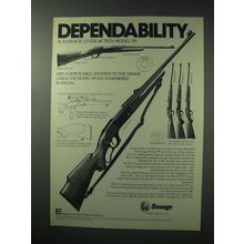 1978 Savage Model 99-CD Rifle Ad - Dependability