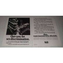 1981 Aetna Insurance Ad - Case For Sex Discrimination