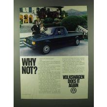 1980 Volkswagen Pickup Truck Ad - Why Not?