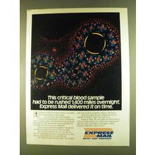 1980 U.S. Postal Service Express Mail Ad - Blood Sample