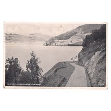 LOCH NESS approaching CASTLE URQUHART, used postcard by J. B. White 1938 pm =