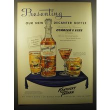 1950 Kentucky Tavern Bourbon Ad - Presenting our new Decanter Bottle