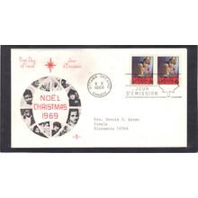 FDC Rose Craft 6c Christmas Pair (Cachet-Typed/A) CV41427