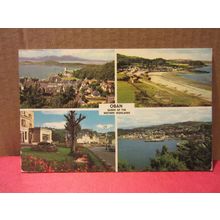 OBAN, SCOTLAND multiview used vintage postcard. 1975 postmark =