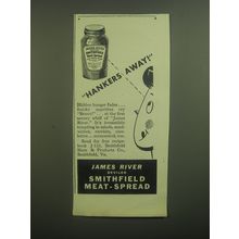 1946 James River Deviled Smithfield Meat-Spread Ad - Hankers Away