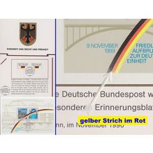 GERMANY BUND [1990] MiNr 1481-82 Block 22 II ( FDC ) [01] Plattenfehler