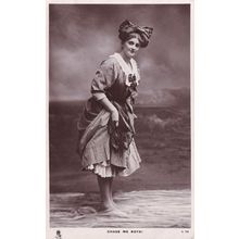 Chase Me Boys Glamour Striptease WW1 Sea Nymph RPC Postcard