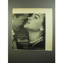1954 Marvella Jewelry Ad - The soft, warm, inner glow that's yours