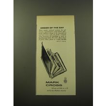 1960 Mark Cross Appointment Book Advertisement - Order of the Day