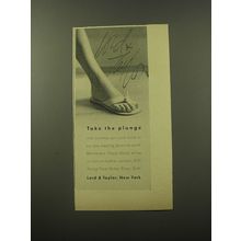 1960 Lord & Taylor Bernardos Sandals Ad - Take the plunge