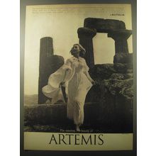 1960 Artemis Gown and Peignoir Advertisement - The timeless beauty of Artemis