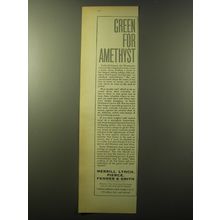 1960 Merrill Lynch Ad - Green for Amethyst